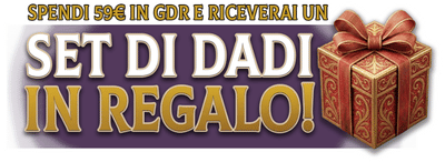 Spendi 59€ in GDR disponibili e ricevi un set di dadi in regalo