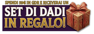 Spendi 59€ in GDR disponibili e ricevi un set di dadi in regalo