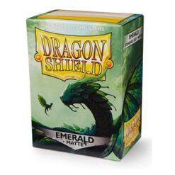 Matte Emerald Sleeves Standard (100) Dragon Shield
