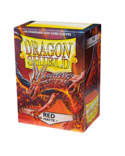 100 Dragon Shield Sleeves - Matte Red