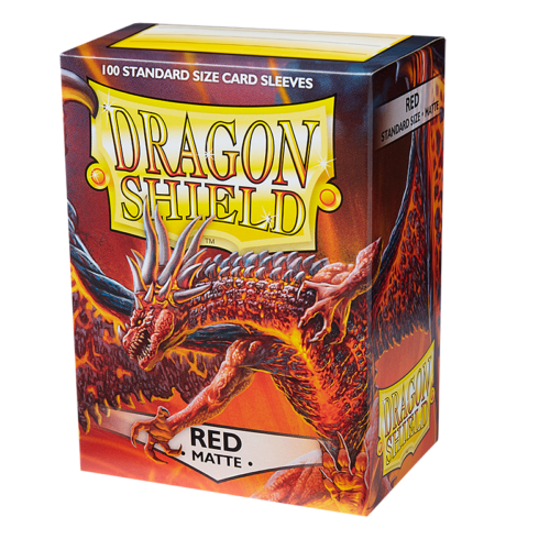 100 Dragon Shield Sleeves - Matte Red