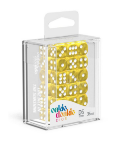OAKIE DOAKIE Dice- Dadi 6 facce - 36 Dadi Monocolore Trasparenti