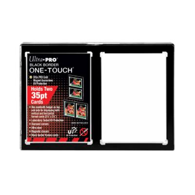 Up - 2 Card Black Border Magnetic Holder