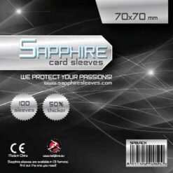 Sapphire Card Sleeves - 100 Sleeves - SPBLACK - 70 x 70 mm