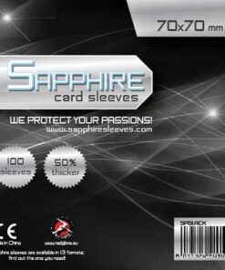 Sapphire Card Sleeves - 100 Sleeves - SPBLACK - 70 x 70 mm