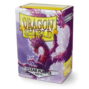100 Dragon Shield Sleeves Matte Clear Purple