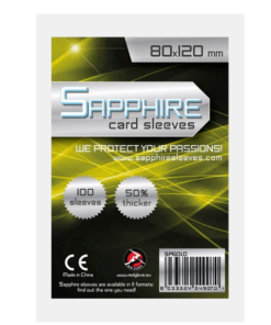 Sapphire Card Sleeves - 100 Sleeves - SPGOLD - 80 x 120 mm