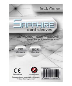 Sapphire Card Sleeves - 100 Sleeves - SPWHITE - 50 x 75 mm