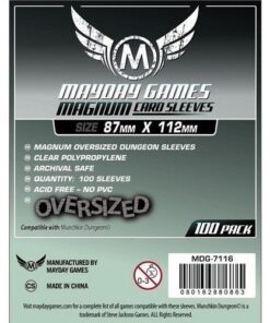 Mayday Games 100 Sleeves pack OVERSIZED - 87 x 112 mm