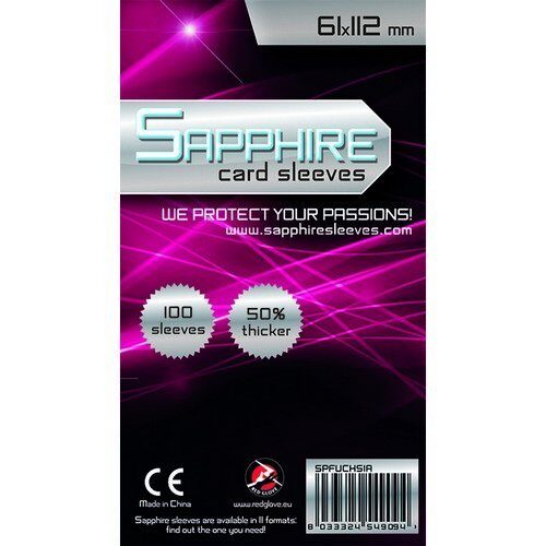 Sapphire Card Sleeves - 100 Sleeves - SPFUCHSIA - 61 x 112 mm