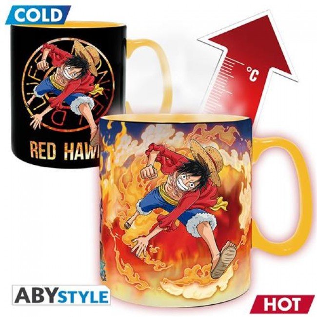 One Piece - Tazza Heat Change 460 ml - Luffy & Sabo ABYMUGA445