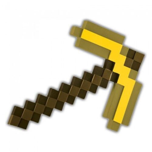 REPUPY013 - MINECRAFT - GOLD PICKAXE PP REPLICA 50CM