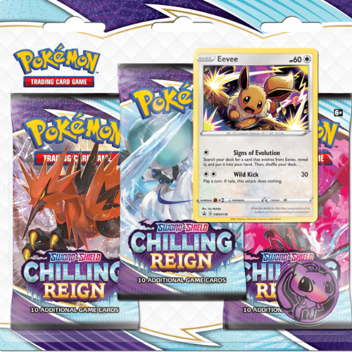 Alternative view of Pokémon TCG - Blister 3 Bustine - Spada e Scudo - Chilling Reign ENG