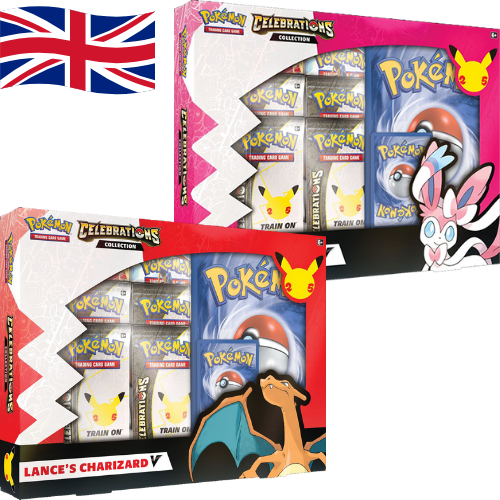 Pokémon TCG - 25th Anniversary - Celebrations Collection - Charizard-V di Lance e Dark Sylveon-V - ENG