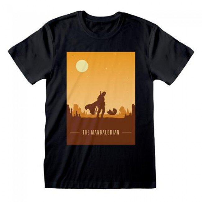 STAR WARS: The Mandalorian - T-SHIRT - Retro Poster L