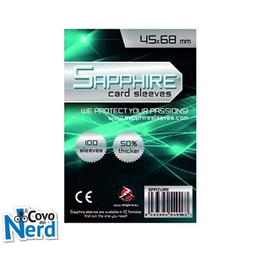 Sapphire Card Sleeves - 100 Sleeves - SPAZURE - 45 x 68 mm