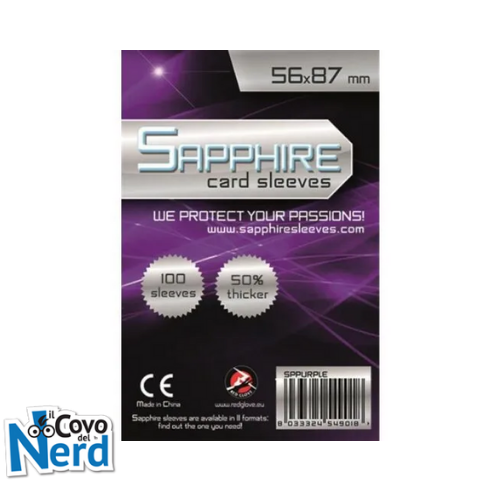 Sapphire Card Sleeves - 100 Sleeves - SPPURPLE - 56 x 87 mm