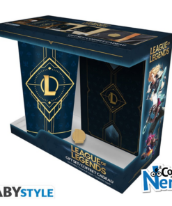 LEAGUE OF LEGENDS - Bicchiere XXL + Pin + Notebook "Hextech logo"