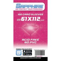 Sapphire Card Sleeves - 100 Sleeves - SPFUCHSIA - 61 x 112 mm