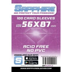 Sapphire Card Sleeves - 100 Sleeves - SPPURPLE - 56 x 87 mm