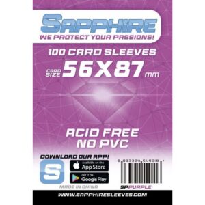 Sapphire Card Sleeves - 100 Sleeves - SPPURPLE - 56 x 87 mm