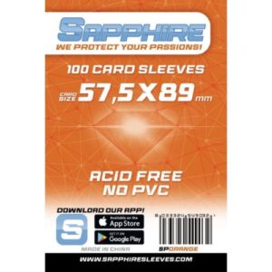 Sapphire Card Sleeves - 100 Sleeves - SPORANGE - 57,5 x 89 mm
