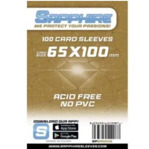 Sapphire Card Sleeves - 100 Sleeves - SPBRONZE - 65 x 100 mm