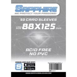 Sapphire Card Sleeves - 100 Sleeves - SPGREY - 88 x 125 mm