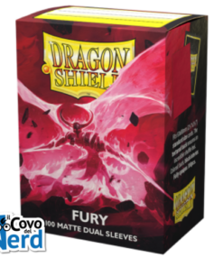 Dual Matte Fury Sleeves - Dragon Shield Sleeves Standard (100) - 'Alaric, Crimson King'