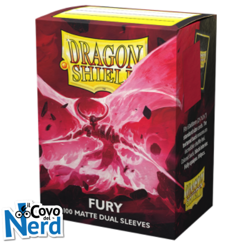 Dual Matte Fury Sleeves - Dragon Shield Sleeves Standard (100) - 'Alaric, Crimson King'