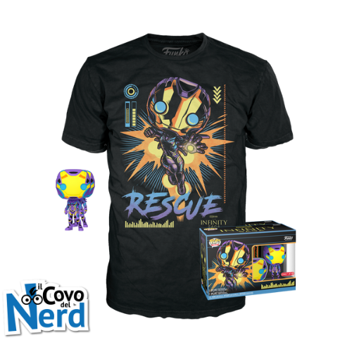 Funko POP! & Tee: Marvel Blacklight - Rescue