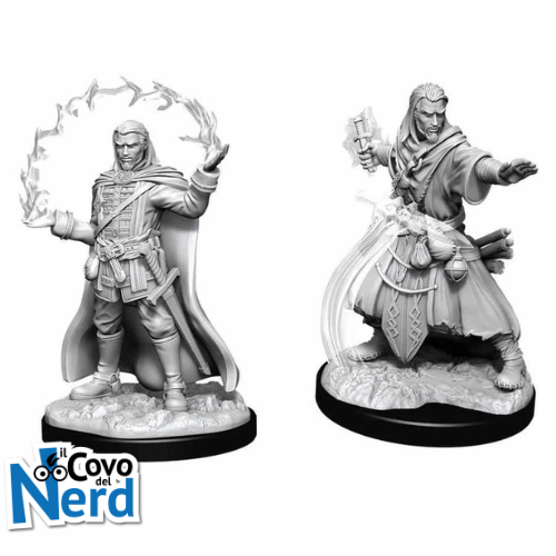 Alternative view of D&D Human Wizard Male (x2) - Nolzur's Marvelous Miniatures - WZK90011