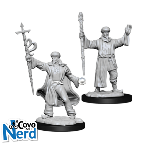 Alternative view of D&D Human Wizard Male (x2) - Nolzur's Marvelous Miniatures - WZK90137