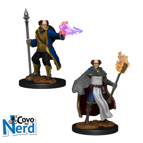 D&D Human Multiclass Cleric/Wizrd Male (x2) - Nolzur's Marvelous Miniatures - WZK90151