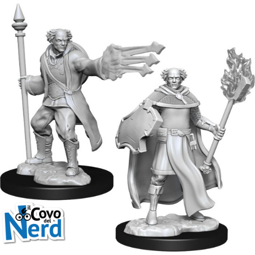 Alternative view of D&D Human Multiclass Cleric/Wizrd Male (x2) - Nolzur's Marvelous Miniatures - WZK90151
