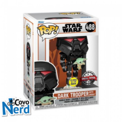 Funko POP! Star Wars: The Mandalorian - Dark Trooper w/Grogu Special Edition