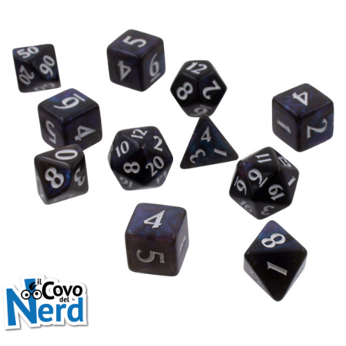 Set 11 Dadi Eclipse Jet Black