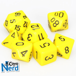 Set 7 Dadi Opaque Yellow w/Black