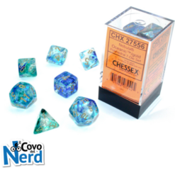 Set 7 Dadi Nebula TM Oceanic/gold Luminary