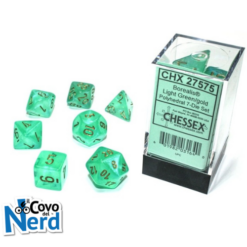 Set 7 Dadi Borealis Light Green /Gold