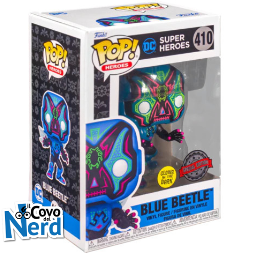Funko POP! DC: Dia de los DC - Blue Beetle Glow in the Dark (Special Edition) 410