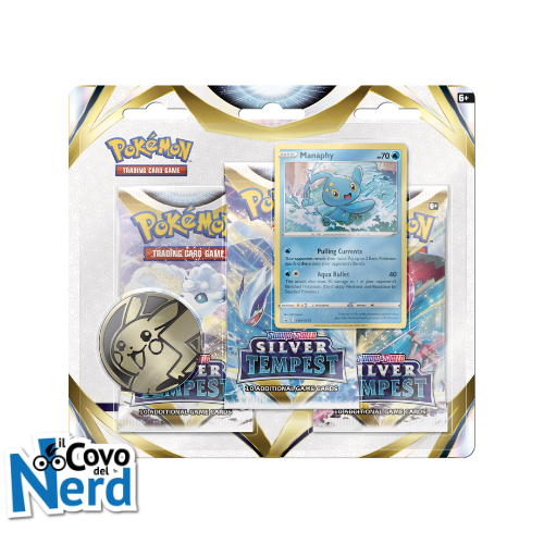 Alternative view of Pokémon TCG: Spada e Scudo - Silver Tempest - Confezione da 3 blister (Bundle da 2) ENG