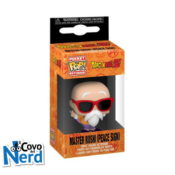 Funko POP! Keychain: Dragon Ball Z – Master Roshi (Peace Sign)