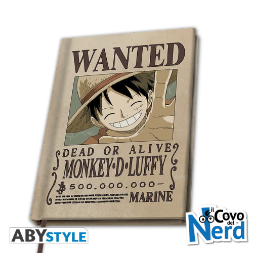 One Piece - Wanted Luffy - Notebook A5 - ABYANOT025