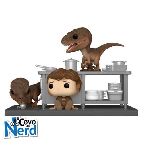 Alternative view of Funko POP! Moment: Jurassic Park - Tim Murphy with Velociraptors 1199