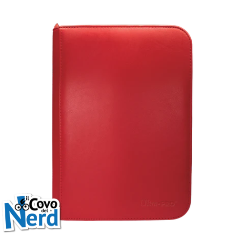 Vivid Zippered 4-Pocket PRO-BINDER - Red