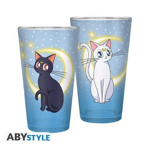 Alternative view of Sailor Moon - Luna & Artemis - Large Glass 400ml - ABYVER204