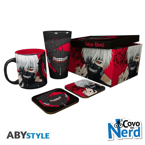 Tokyo Ghoul - Gift Set Ken XXL - Bicchiere, Tazza, 2 Sottobicchieri - GFB0107