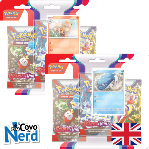 Scarlet & Violet 3-Pack Blister Bundle (2) Pokémon TCG ENG