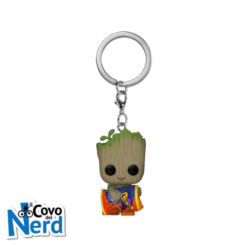 Alternative view of Funko POP! Keychain: I Am Groot - Groot w/Cheese Puffs
